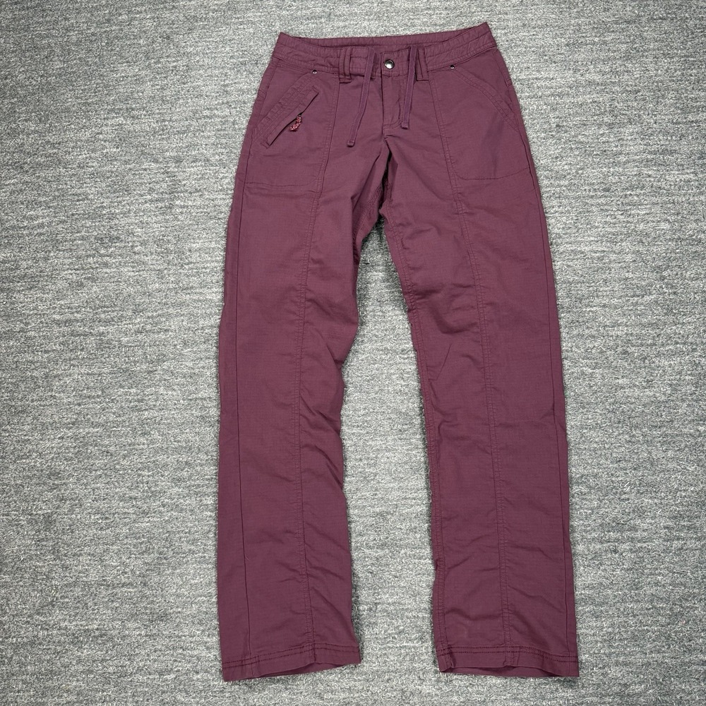 Title Nine Big B Pants Women 2 Plum Hiking Outdoor Ripstop Clamber Straight Leg